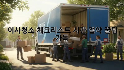 이사청소 체크리스트: 시간 절약 꿀팁 가득!