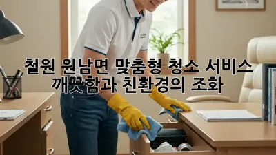 철원 원남면 맞춤형 청소 서비스: 깨끗함과 친환경의 조화