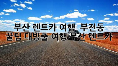 부산 렌트카 여행 🚗💨 부전동 꿀팁 대방출! #여행 #부산 #렌트카